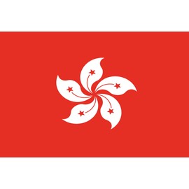 Ontrada Blechschild 12x18cm gewölbt Hongkongs Flag of Hong Kong Schild