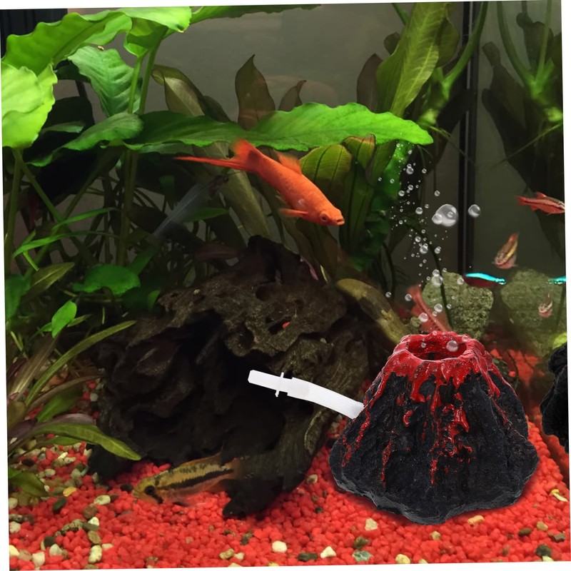 CORHAD Volcano Decoration Aquarium Bubbler Ornament for Fish Tank Landscaping
