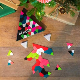 Remember Remember Eckolo – buntes Anlegespiel mit dreieckigen Karten für Erwachsene und Kinder ab 6 Jahren, Gesellschaftsspiel für 2-8 Spieler EC1