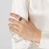DOTOUJOUR East-West Natural Amethyst Promise Ring for Women 8 *
