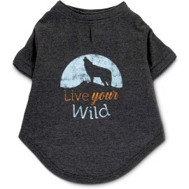 Reddy Live Your Wild Dog T-Shirt, Medium, Blue
