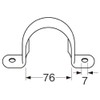 SANEI R61-65 Pipe Parts, Stainless Steel Saddle Band, For Fixing