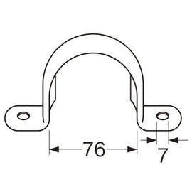 SANEI R61-65 Pipe Parts, Stainless Steel Saddle Band, For Fixing Pipes, Inner Diameter 3.0 inches (76 mm)
