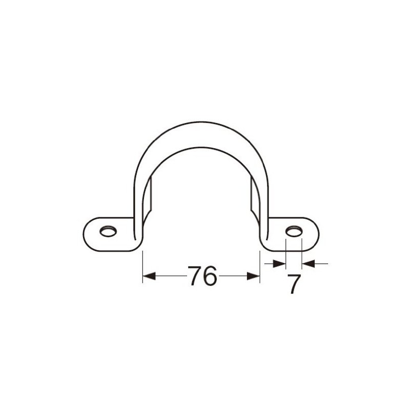 SANEI R61-65 Pipe Parts, Stainless Steel Saddle Band, For Fixing