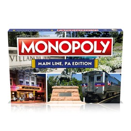Monopoly Board Game - The Main Line Edition: 2-6 Players Family Board Games for Kids and Adults, Board Games for Kids 8 and up, for Kids and Adults, Ideal for Game Night
