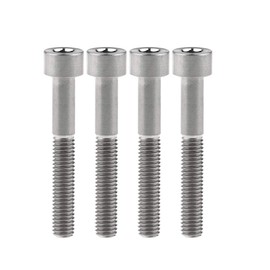 Wanyifa Titanium Ti M5 x 10 12 15 18 20 25 30 35 40 45 50 55 60mm Bicycle Allen Hex Socket Head Screw pack of 4 (M5x35mm, Normal Titanium)