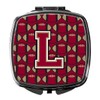 Caroline's Treasures Letter L Football Garnet and Gold Compact Travel