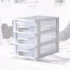 Healvian 3-layer Drawer Organizer Plastic Makeup Storage Box Desktop Storage