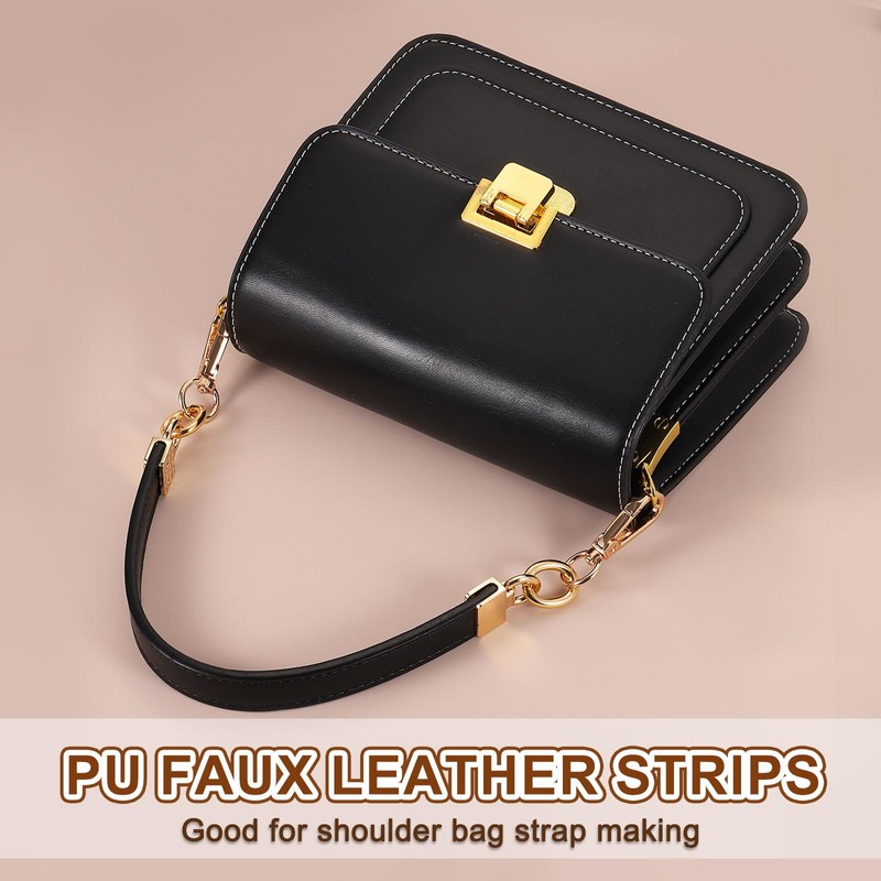 QUARKZMAN 197 Inch Double-Sided PU Leather Strap, 0.47 Inch Wide