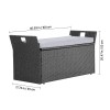 2-Person Outdoor Storage Bench 40 Gal Deck Box with PE