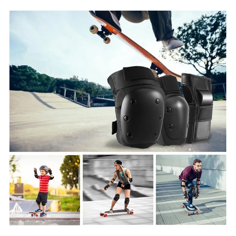 Coderas Rodilleras Protección Patinaje Muñeca Ajustable,7pcs