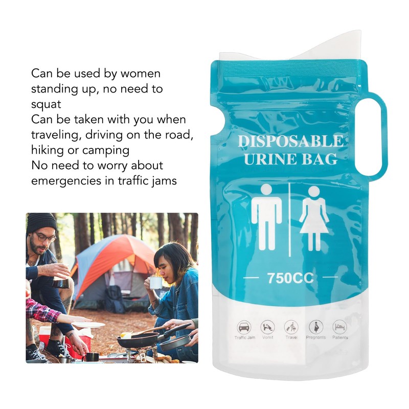 Bolsas Desechables para Orinal, 10 Piezas de 750 Ml, Bolsas