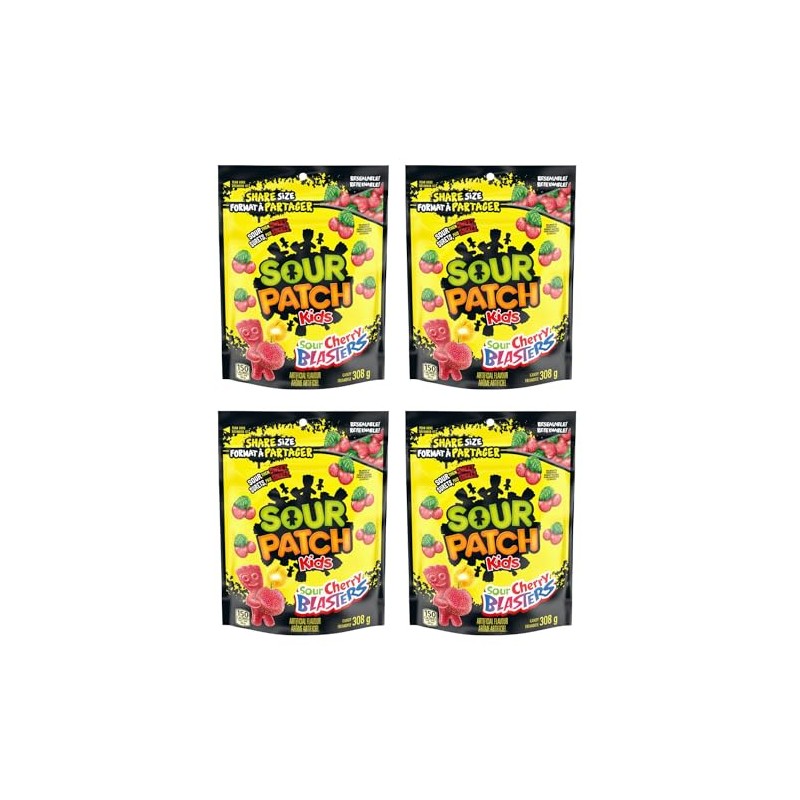 Maynards Sour Cherry Blasters Candy, 355 Gram/12.52 ounces {Imported from