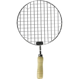 Papad Jali Roast, Paneer Grill, Roti Maker, Barbeque Jali Roaster Chapati Toast Grill Wooden Handle Vegetable tandoor net, Baigan Bharta With Wooden Handle (Round)