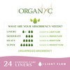 ORGANYC Hypoallergenic 100% Organic Cotton Panty Liners, 24-count Boxes (Pack