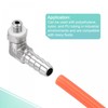sourcing map Nickel-Plated Copper Hose Barb Fitting Elbow 6mm Barbed