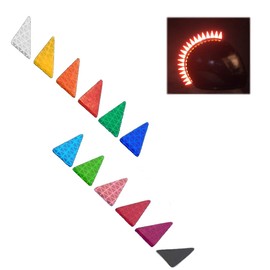 customTAYLOR33 High Intensity Grade Reflective Even Blade Mohawk Decals - Many Colors (Mohawk & Helmet not Included) (Red)