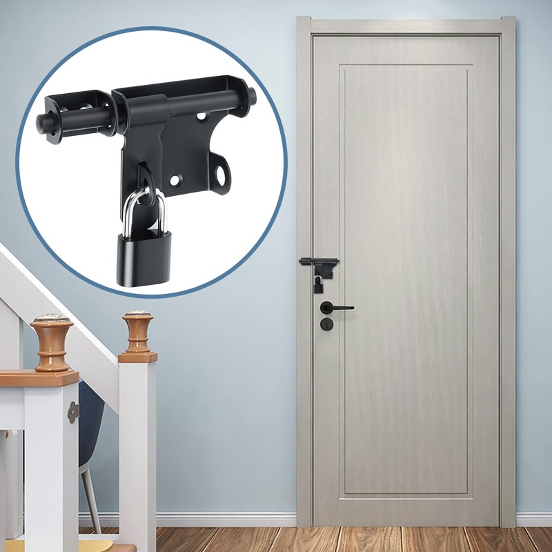 SAYAYO Gate Latch Bolt Lock with Padlock & 4 Keys