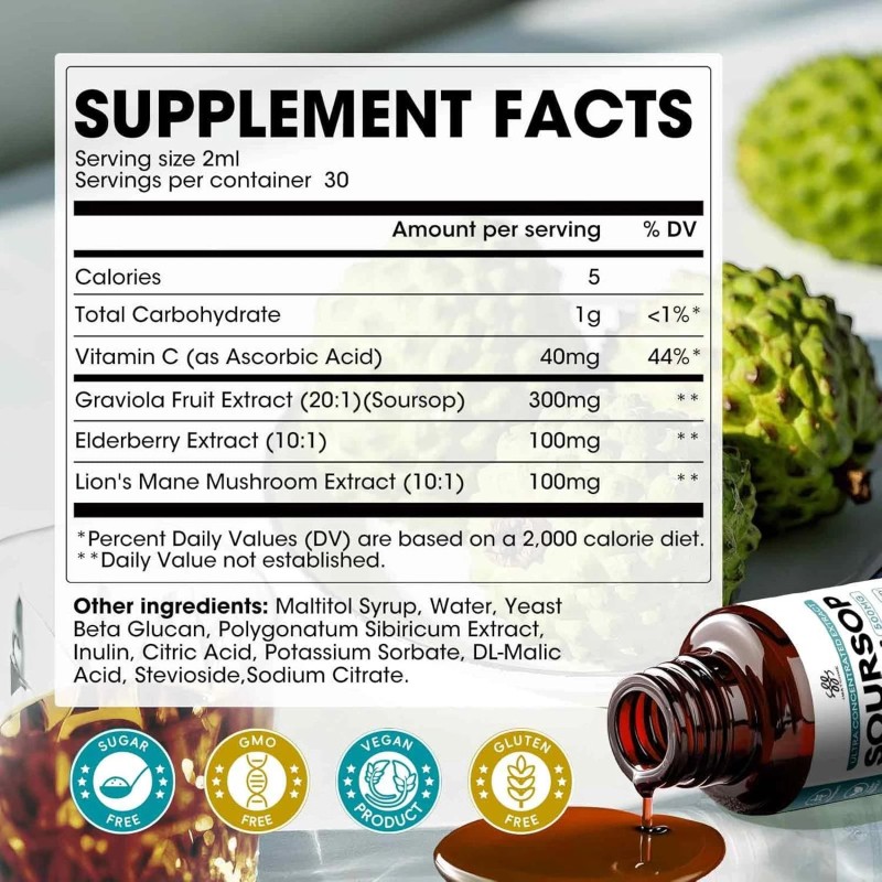 Bbeeaauu Soursop Graviola Liquid Drop for Cell Support & Regeneration
