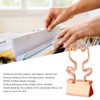 100Pcs Rose Gold Hollowed Long Tail Binder Paper Clips Beautiful