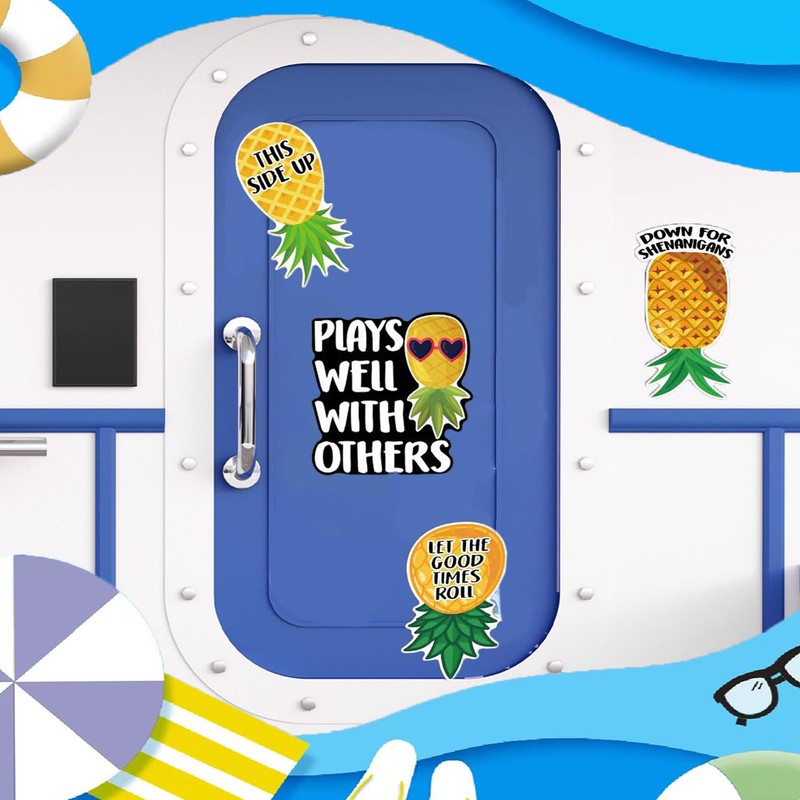 LSCQYYCC-4 PCS Pineapple Magnets - Reusable Pineapple Decorative Magnetic Strips