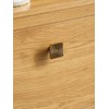 JIASENBAO 2 Pack Antique Brass Cabinet Knobs Square Vintage Drawer