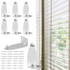 AccEncyc 8 Set Blinds Brackets Metal Hold Down Brackets with