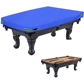 8 ft Pool Table Cover, 600D Waterproof, Dustproof, Windproof, Anti-UV Oxford Protective Cover for Snooker Table, Pool Table, Garden Furniture, Garden Table