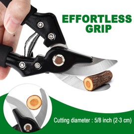 BSRTTOOL Bypass Pruning Shears Garden Clippers, Gardening Scissors with Sharp, Rust Resistant Steel Blade