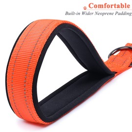 VIVAGLORY Short Dog Leash, Short Traffic Leash for Dogs, Short Training Leash for Medium & Large Dogs, 24INCH, Orange