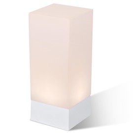 Enlighten Shabbos Lamp, Kosher lamp for Shabbat & Yom Tov, White White Collar Table Lamps and Nightlight for Bedroom Living Room, LED Dimmable Square Table lamp, (10W Eqv 75W, 730LM, 3500K,)