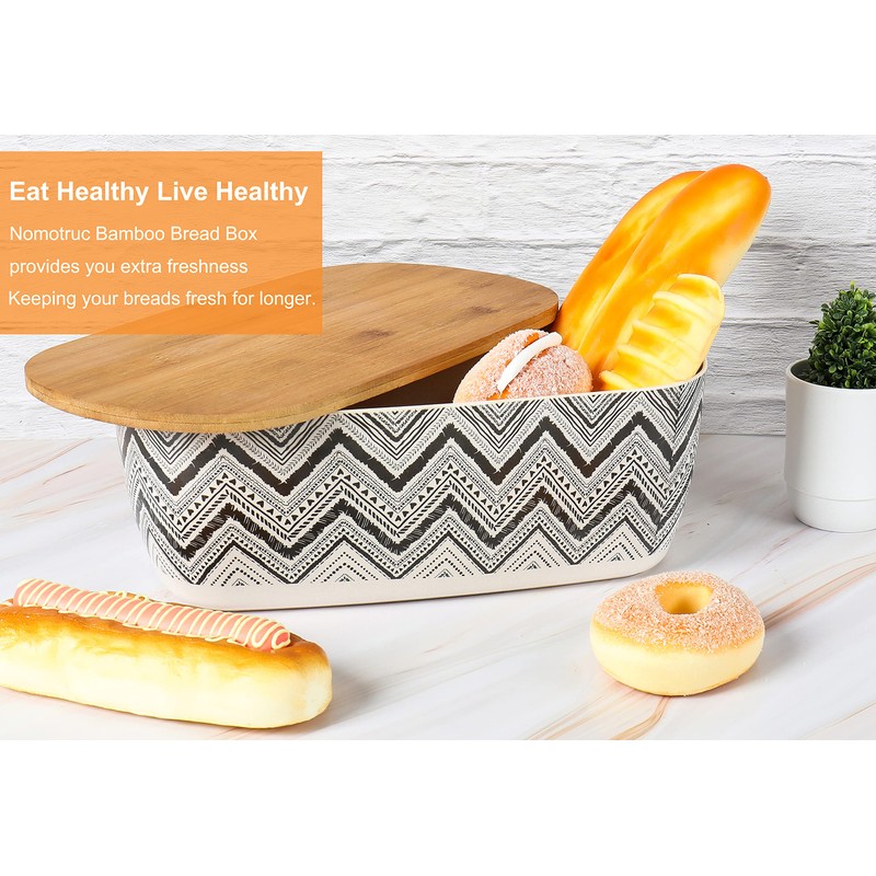 Nomotruc Bread Box For Kitchen Countertop,Bread Box with Cutting Board