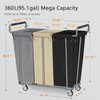 Gewudraw Large laundry hamper with Wheels, 360L 3 Bag Big
