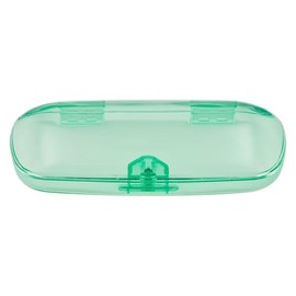Tacy MP-6-8 Glasses Case, Stylish, Hard Case, Push Type, Lightweight, Compact, Plastic, Green
