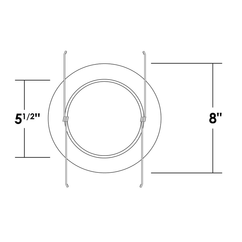 NICOR Lighting 6 inch Oil-Rubbed Bronze Recessed Shower Trim with