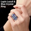Shop LC Lapis Lazuli Blue Crystal Cocktail Statement Ring Size