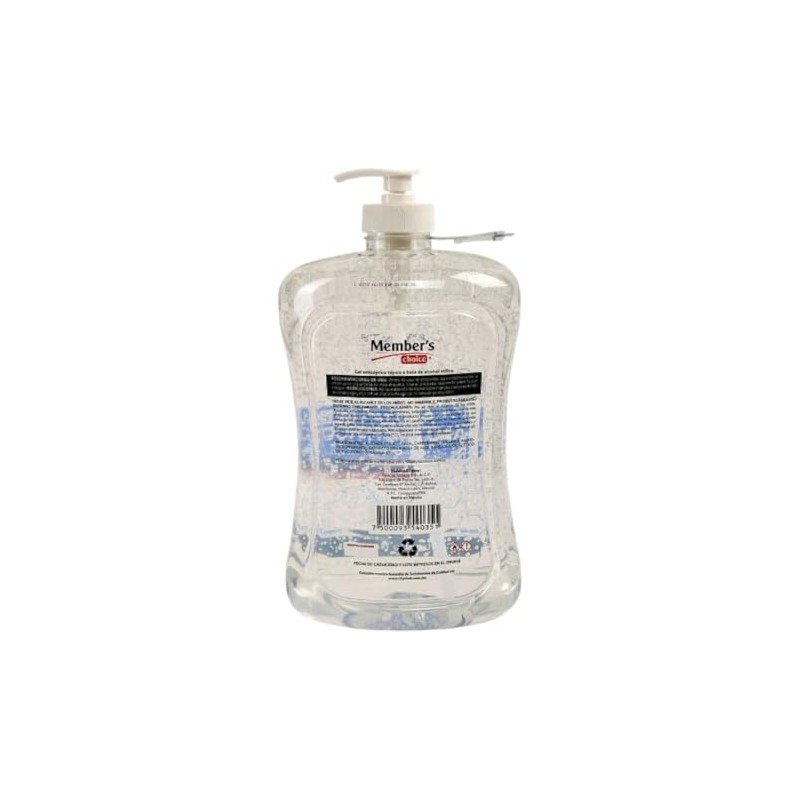 Gel Antibacterial Member's Choice Elimina el 99.9% de las bacterias