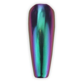 Feine Pigmente mit kleinem Applikatorschwamm in praktischer Stiftform für perfektes, genaues Auftragen von Chrom-Pigmenten - 11 türkis-pink-lila