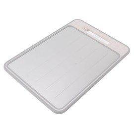 KENANLAN Rapid Defrosting Tray, Safe Aluminum Alloy Durable Cutting Board for Home Kitchen (Khaki)