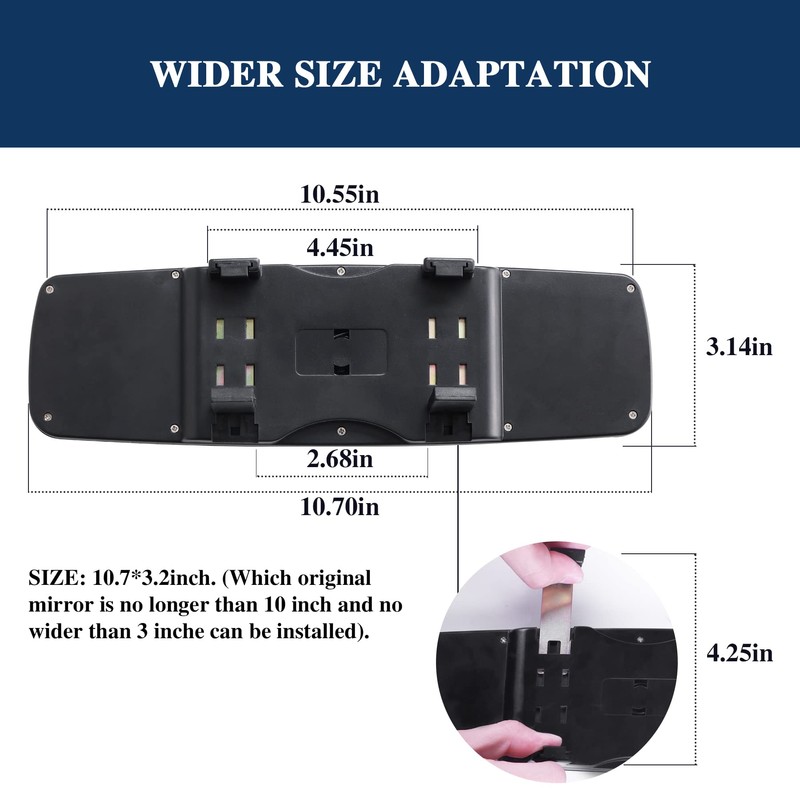 LivTee Bling Car Rearview Mirror, Decorations Rear View Mirror with