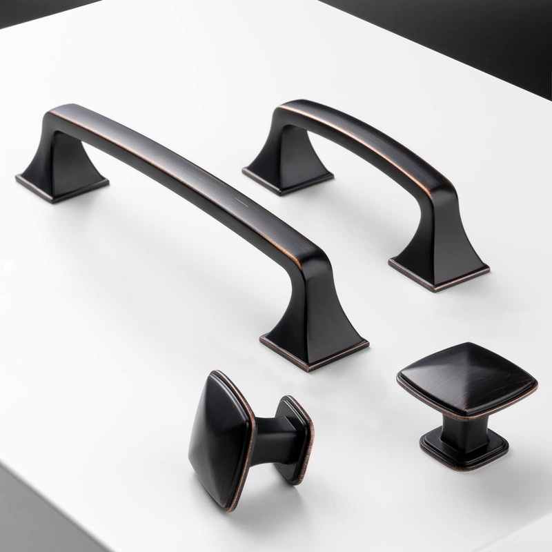 BEROSSA 5 Inch Oil Rubbed Bronze Cabinet Pulls Drawer Handles