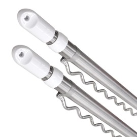 WEIMALL Drying Rod, 2-Piece Set, Extendable 1.4m~2.45m, with Hanger Hook, Stainless Steel, for Outdoor, Balcony, Indoor Use