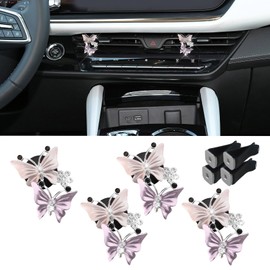 4PCS Car Air Fresheners Vent Clip, Automotive Air Fresheners, Car Aromatherapy Vent Clips, Cute Car Diffuser Perfume Clip Sparkly Bling Car Interior Decor Accessories for Women