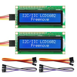 FREENOVE FREENOVE I2C IIC LCD 1602 Module (2 Pack), New Type TWI Serial 16x2 Display, Compatible with Arduino Raspberry Pi Pico ESP32 ESP8266
