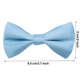 FACATH Kids Braces Bowtie Sets for Christmas Party Costume Dress, Y-Shape Adjustable Suspenders With Bow Ties Gift Idea For Boys And Girls(Light blue)