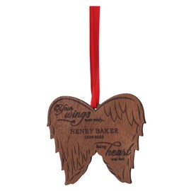 Christmas Angel Wings Ornaments - Memorial Wings Christmas Ornaments - Rustic Holiday Ornaments Decor for Farmhouse, Holiday Party Decoration