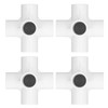 Fafeicy Accesorios de Tubería de 6 Vías, 10 Piezas, PVC,