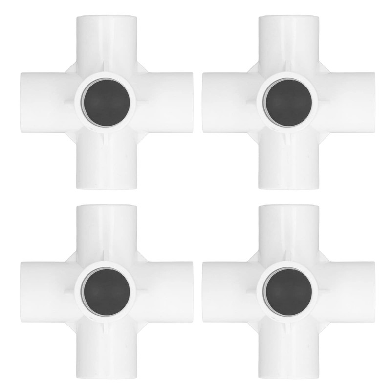 Fafeicy Accesorios de Tubería de 6 Vías, 10 Piezas, PVC,