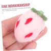 DOITOOL 10pcs Cute Felt Strawberry Crafts Hairband Decor for Home
