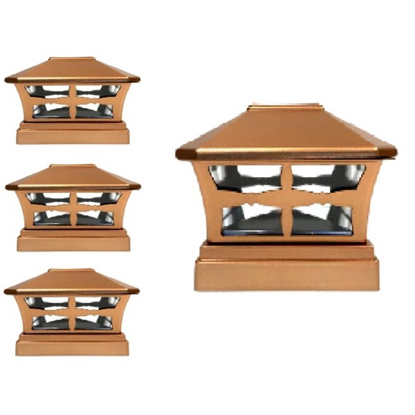 Ntertainment House 4 Pcs Solar Copper/Off White Color 5x5 PVC